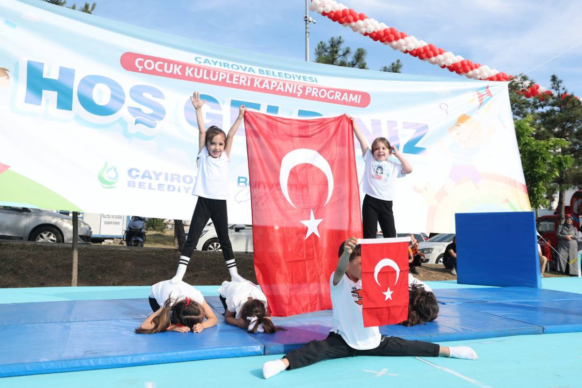 Çocuk kulüplerine muhteşem kapanış programı