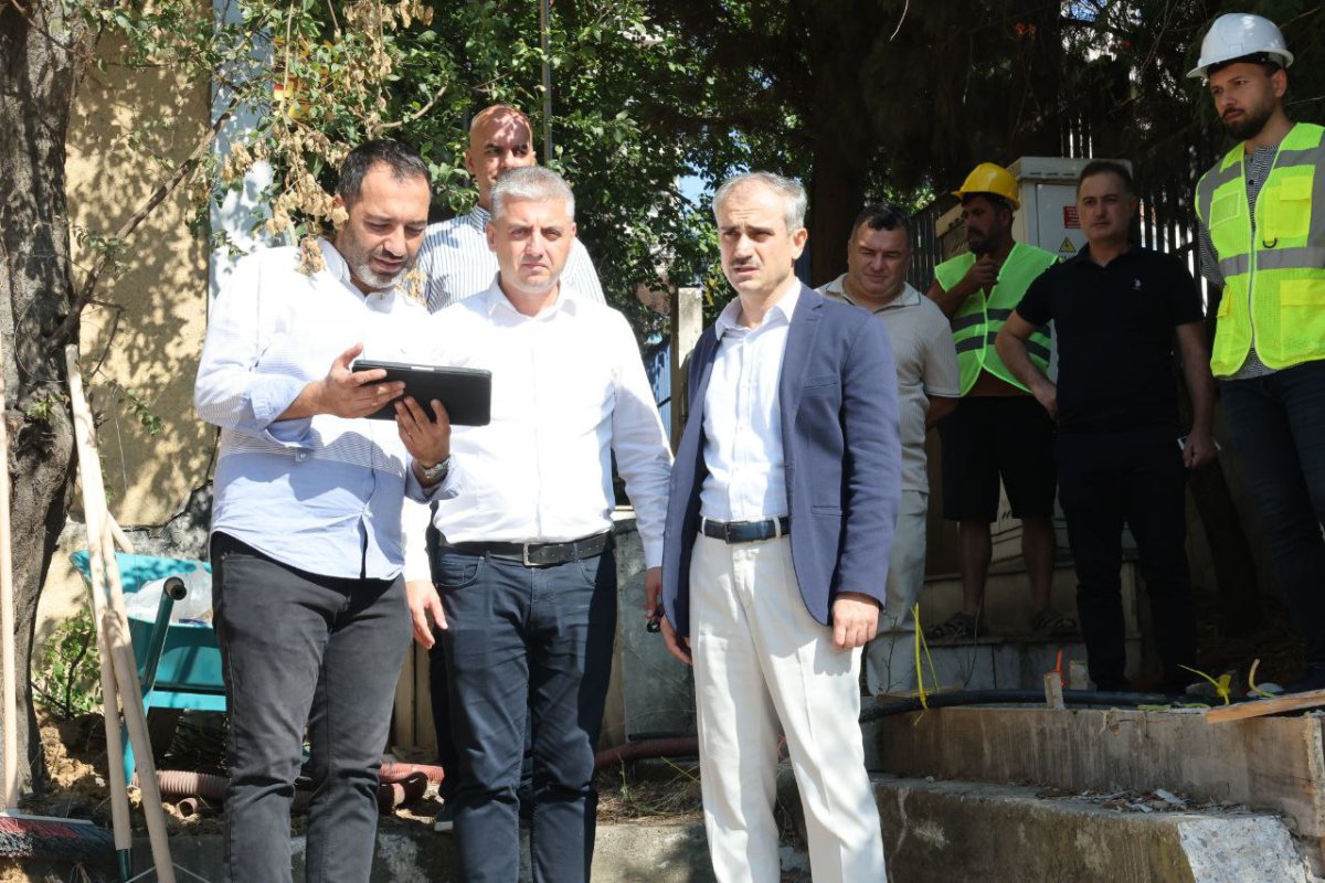 Çiftçi, e-sınav merkezi ve santral binası inşaatlarını inceledi