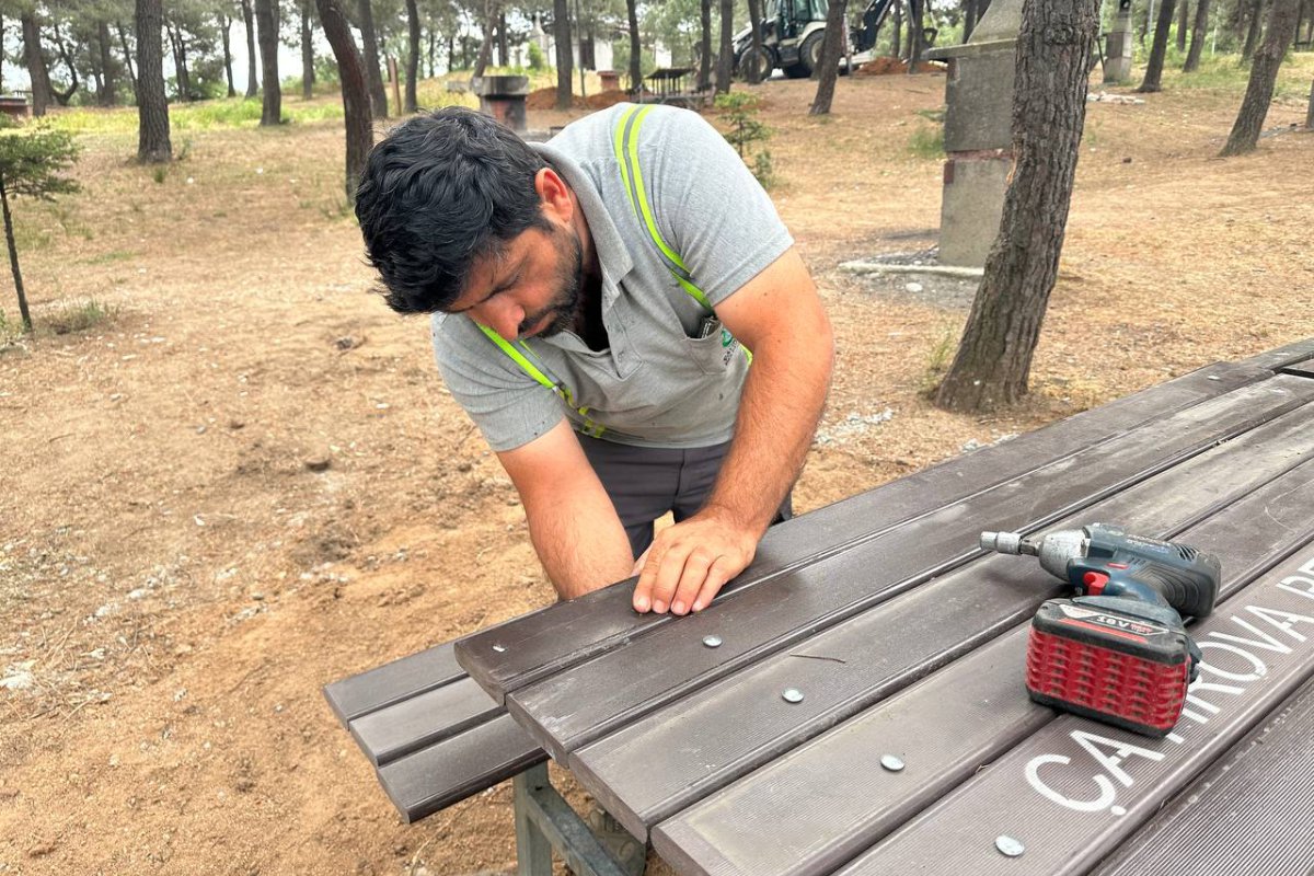 Kuştepe Mesire Alanı’nda bakım çalışması