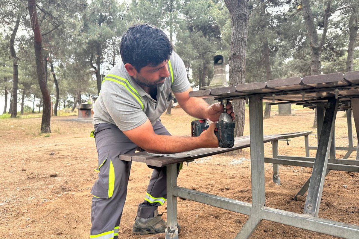 Kuştepe Mesire Alanı’nda bakım çalışması