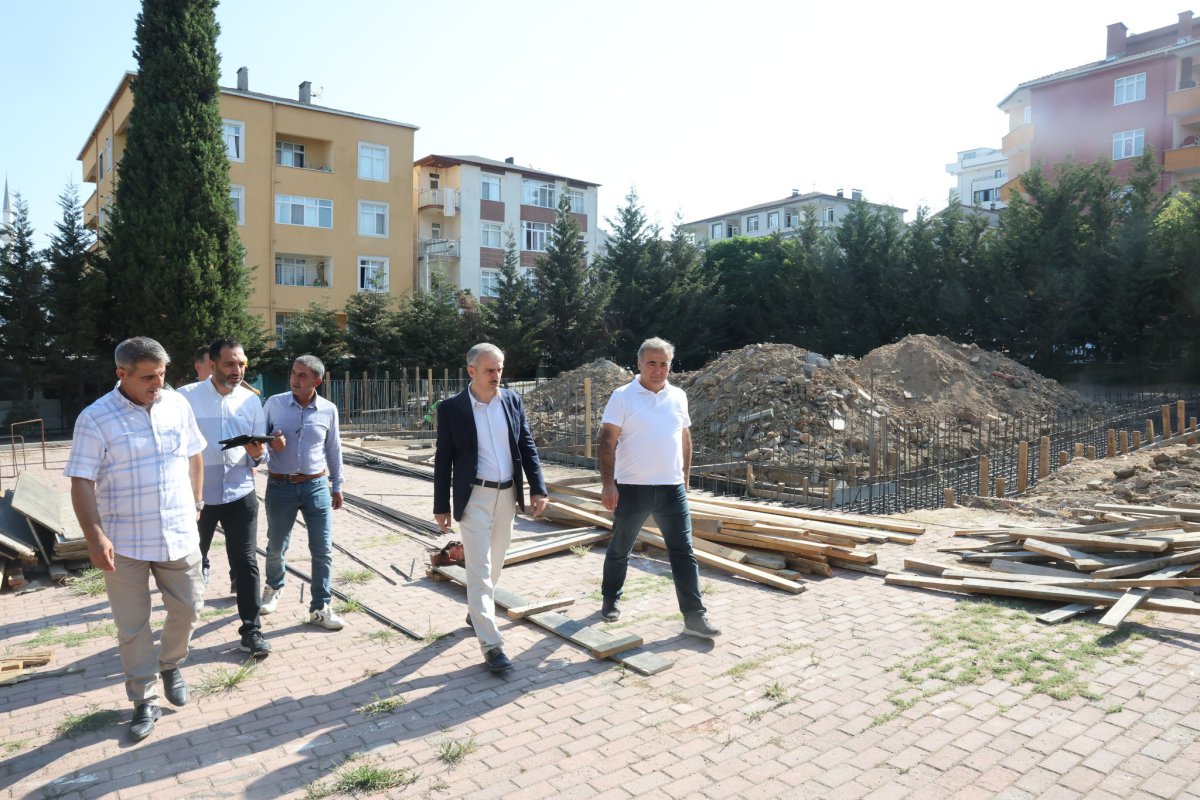 Çiftçi, e-sınav merkezi ve santral binası inşaatlarını inceledi