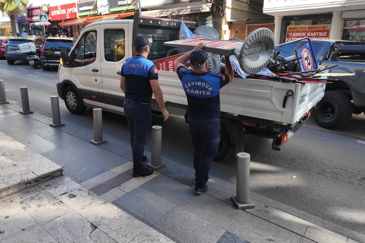 Çayırova Zabıtası, caddelerde işgallere geçit vermiyor