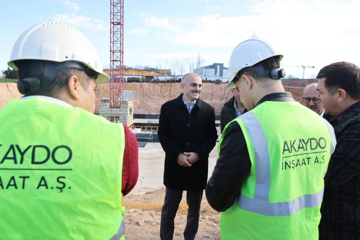 Çiftçi, spor lisesi inşaatını inceledi