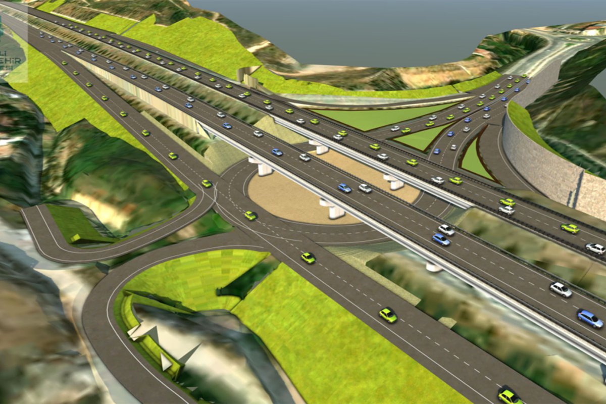 Otoban Yan Yol Köprülü Kavşağı